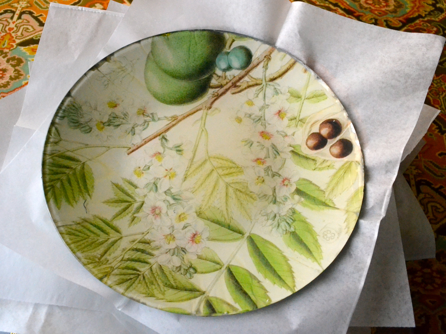 Decoupage Plates. The Unique Gift Boutique-Falling Leaves Decorative ...