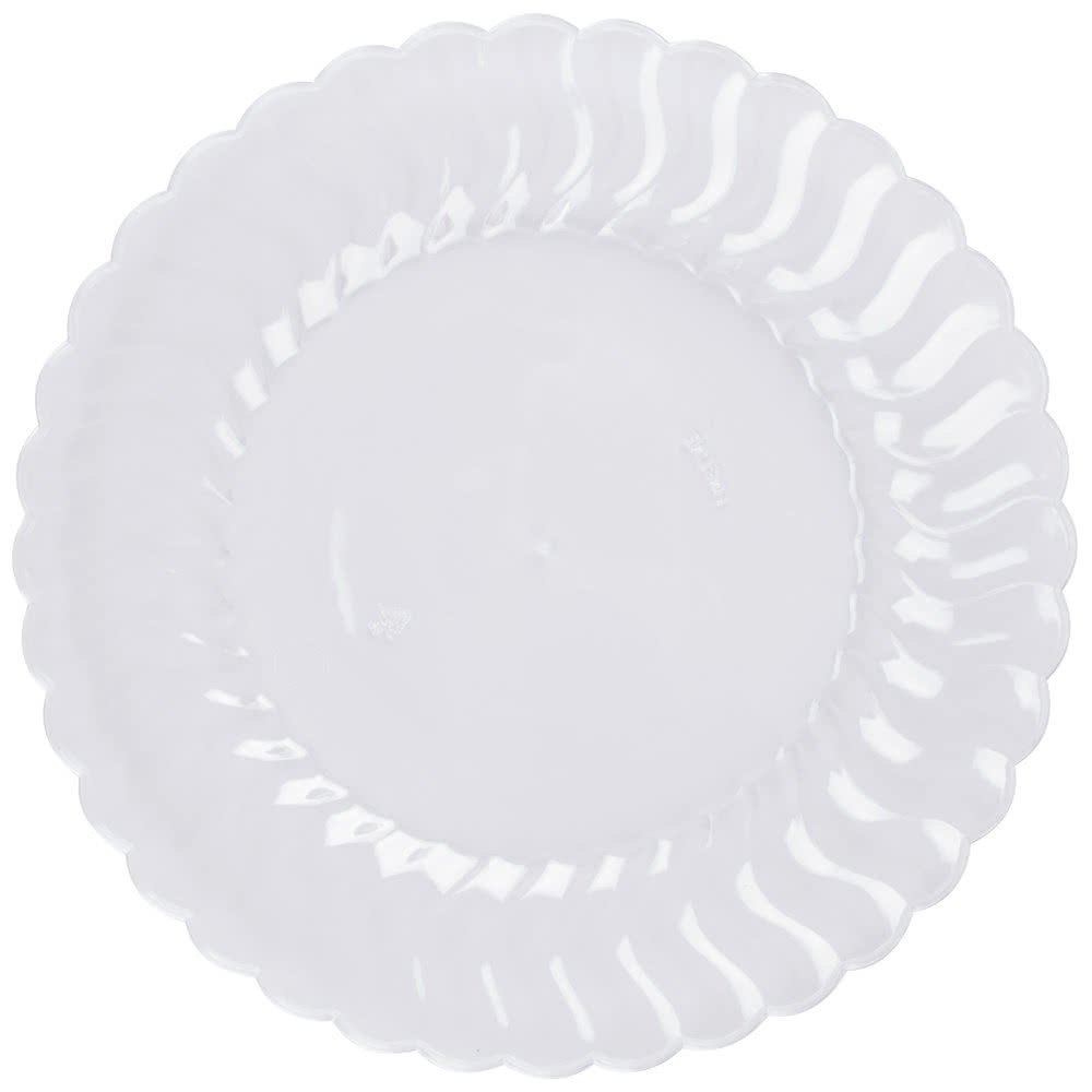 Disposable Clear Plastic Plates. FOCUSLINE 100 Count Clear Plastic ...