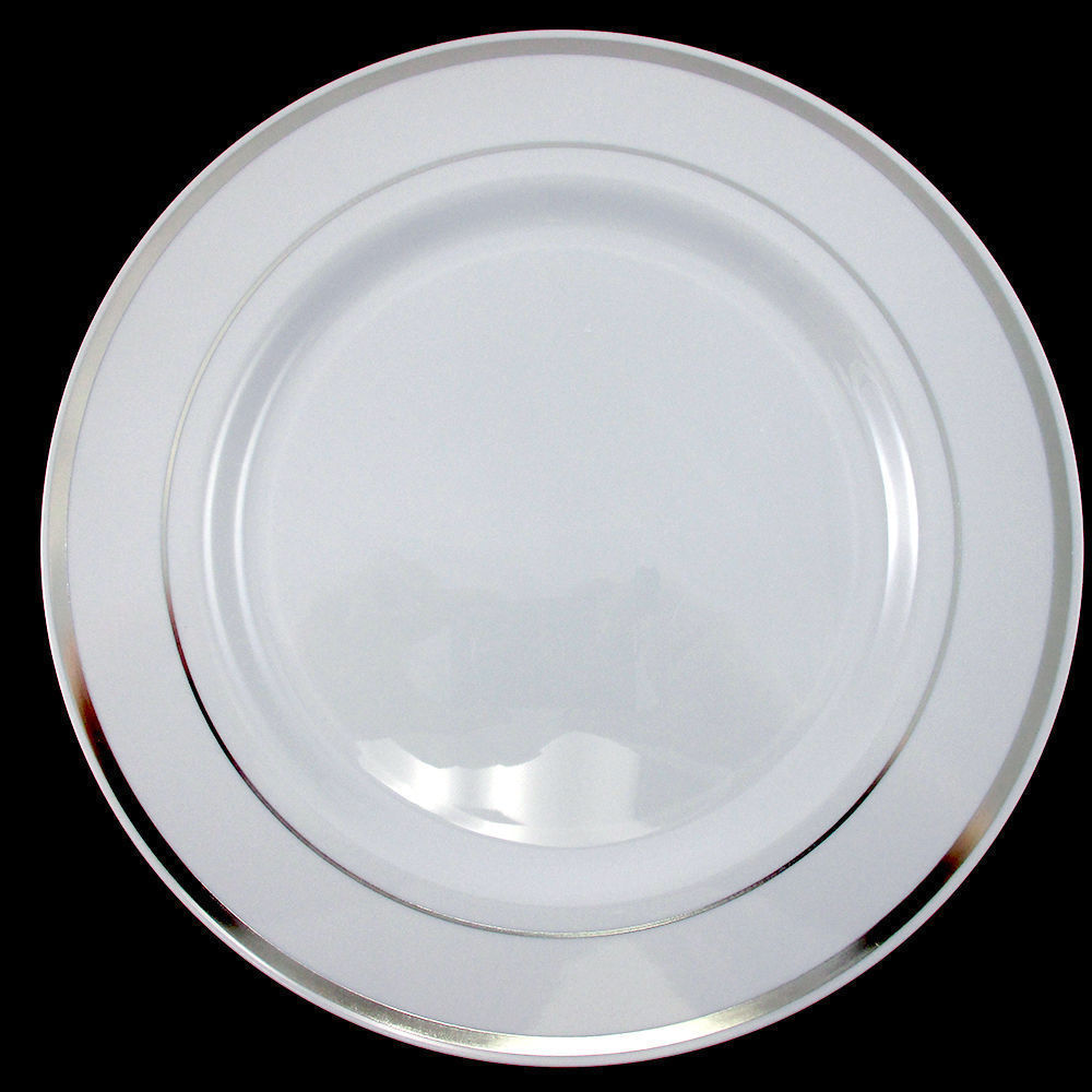 White Plastic Disposable Plates. StarMar White Plastic