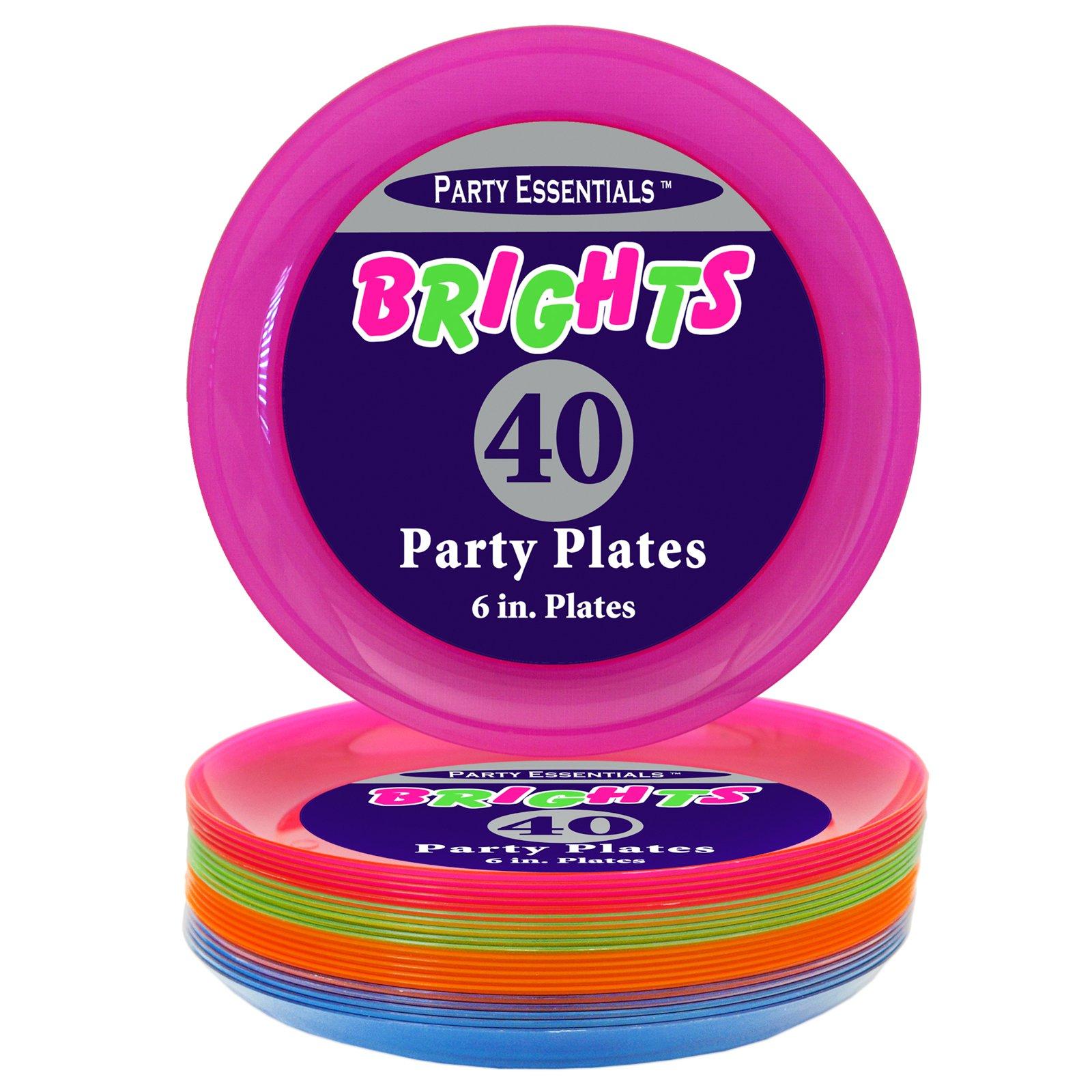 Neon Plate. 9 Plates. Party round