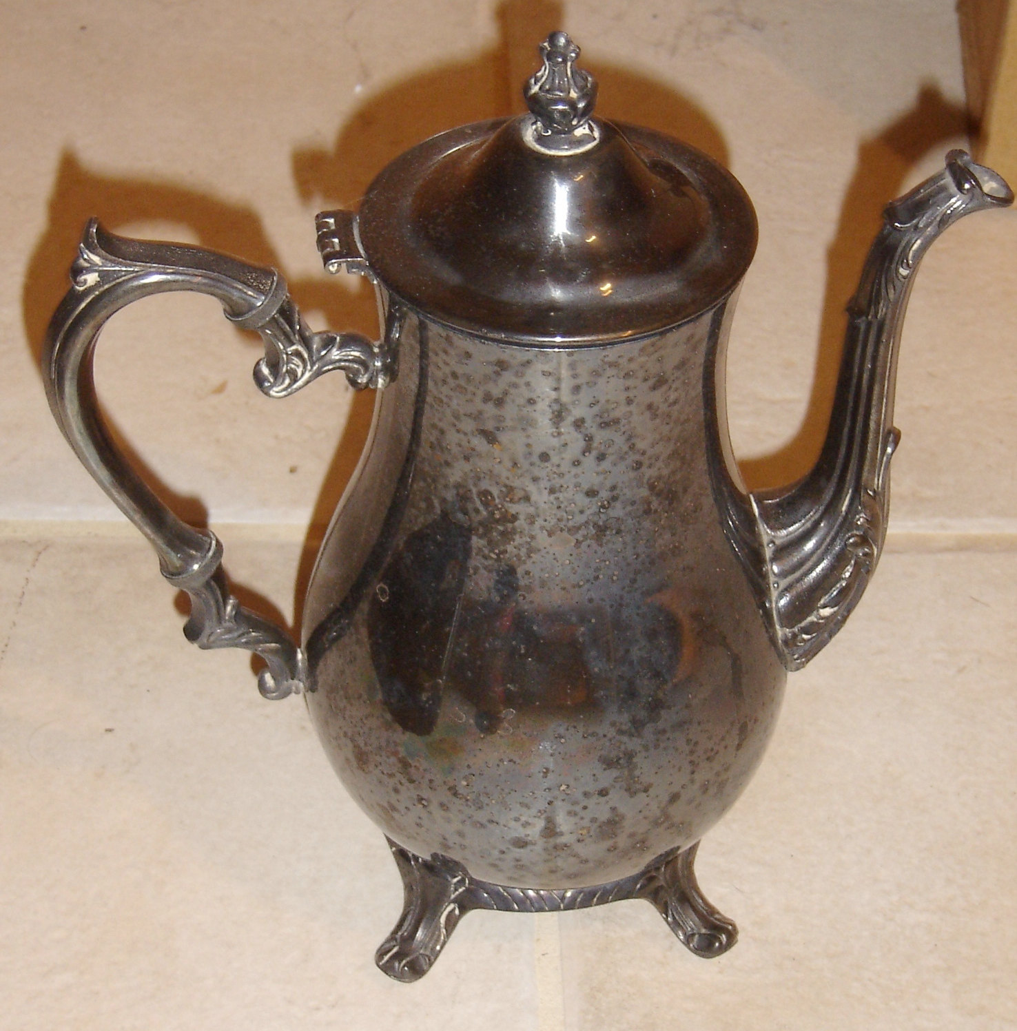 Silver Plated Teapot Moroccan Serving Teapot Handmade Of Brass Silver