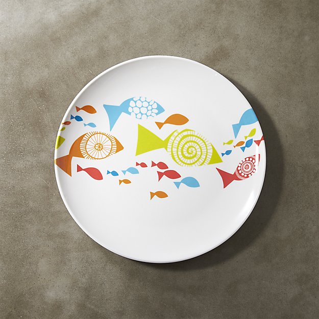 Melamine Fish Plates. tag - Fish Melamine Salad Plate, Durable, BPA ...