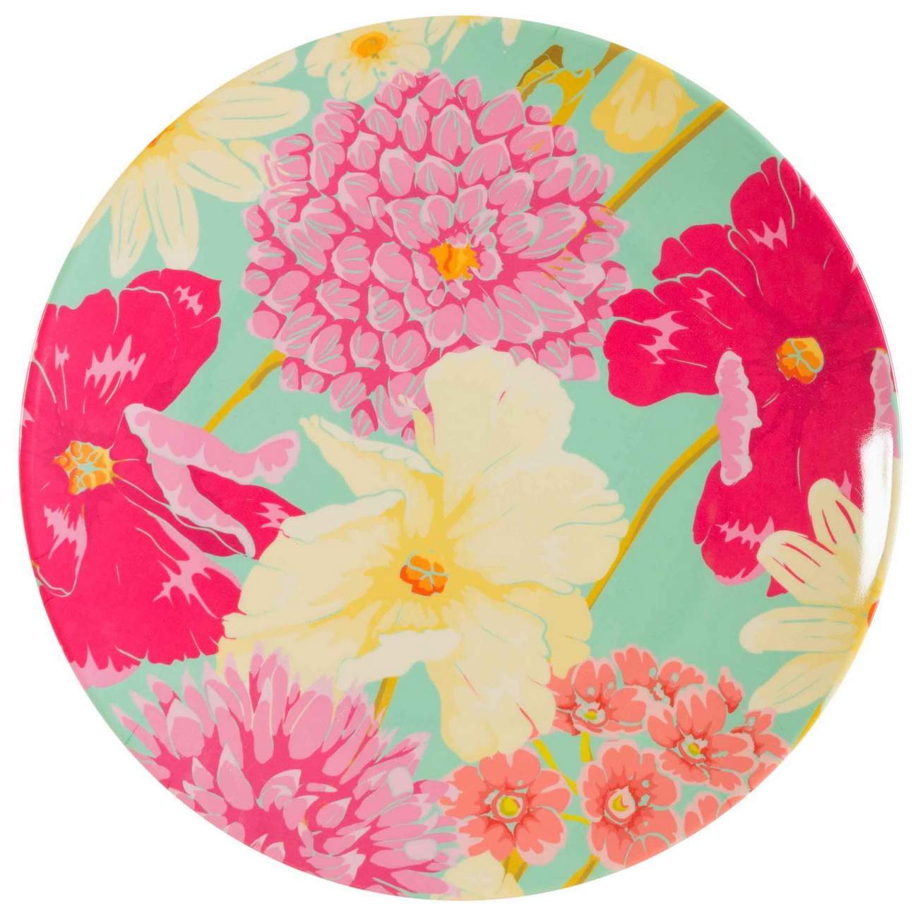 floral-melamine-plates-fruits-and-florals-melamine-plates-set-of-4