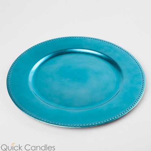 Turquoise Charger Plates. Turquoise Plastic Beaded Charger Plates - 12 ...