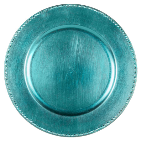 Turquoise Charger Plates. Turquoise Plastic Beaded Charger Plates - 12 ...